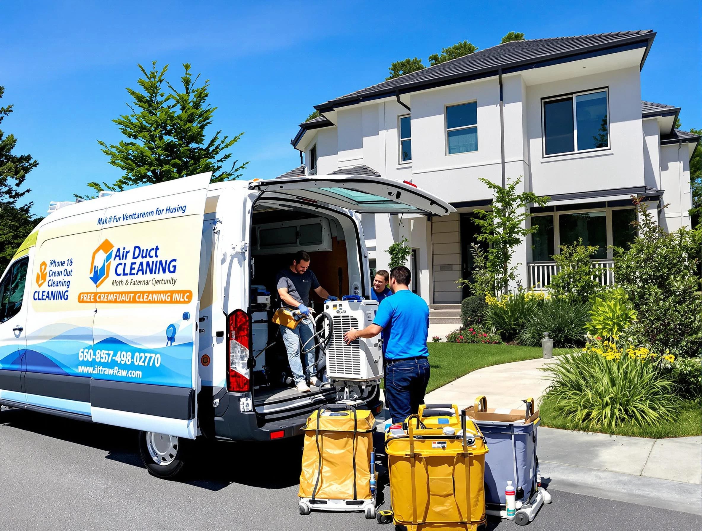 Lincoln Air Duct Cleaning technician performing professional air duct cleaning in Lincoln