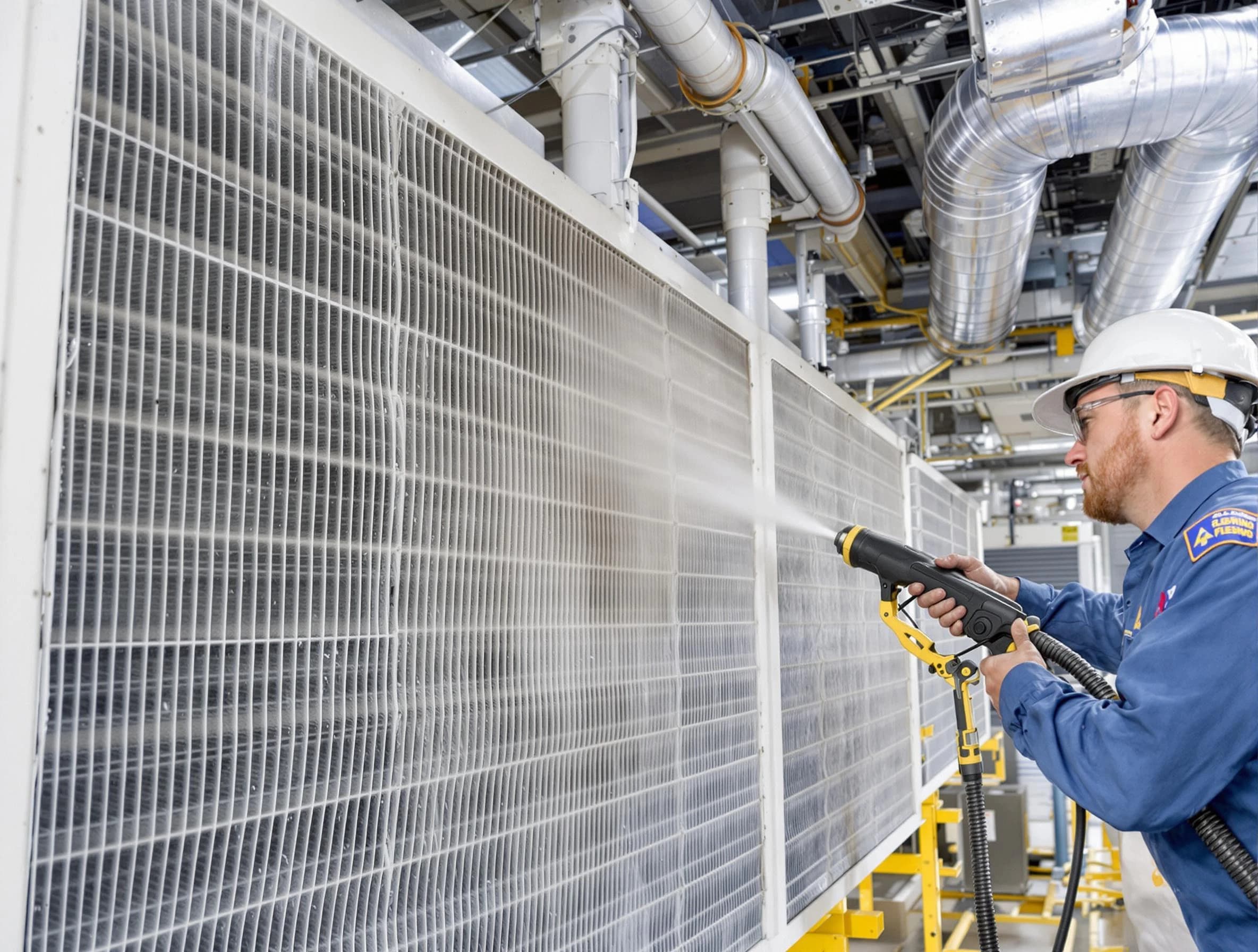 Professional commercial coil cleaning by Lincoln Air Duct Cleaning in Lincoln