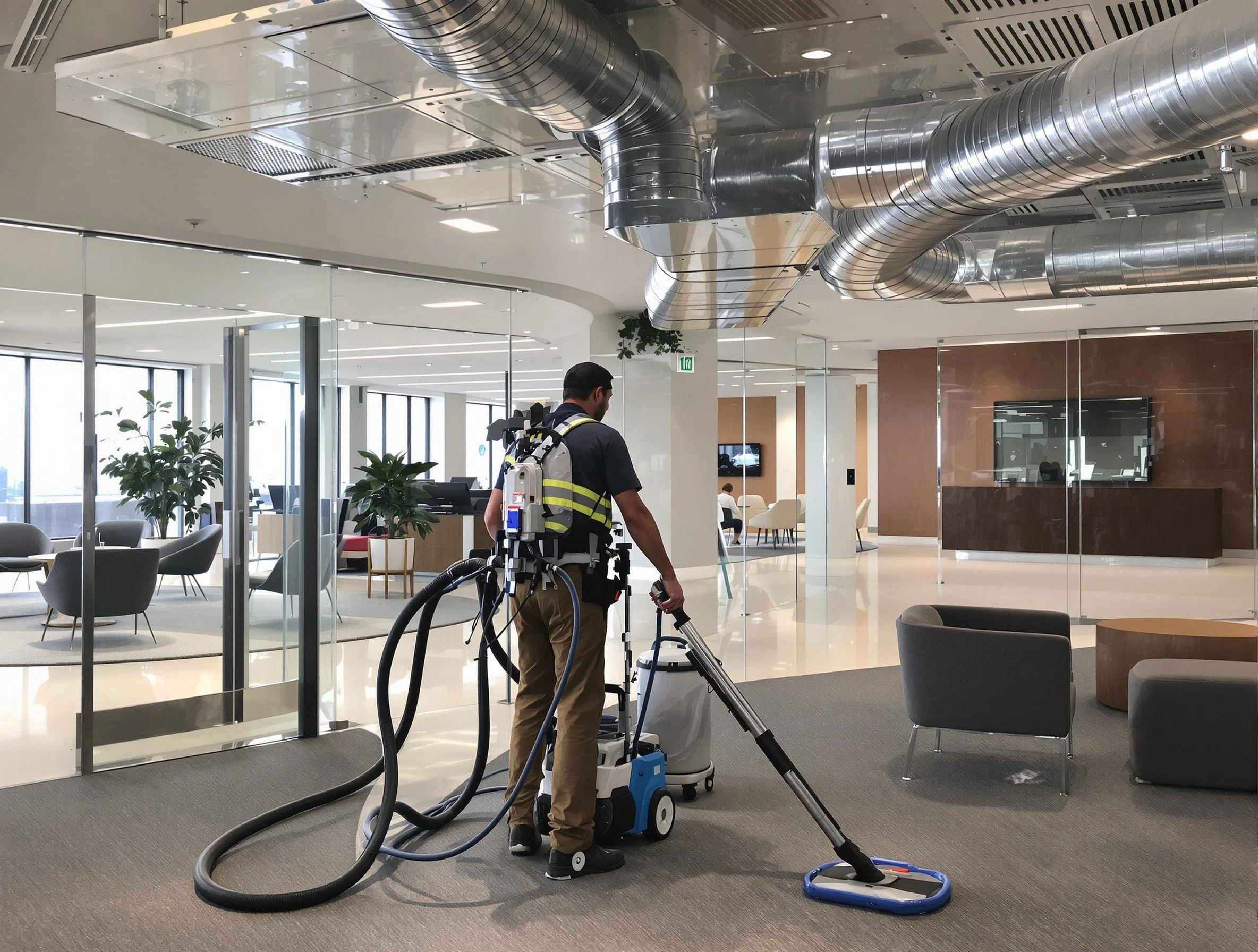 Commercial duct cleaning service by Lincoln Air Duct Cleaning in Lincoln